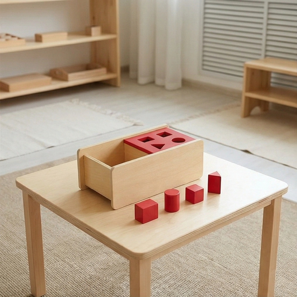 Imbucare Box with Four Shapes and Flip Lid